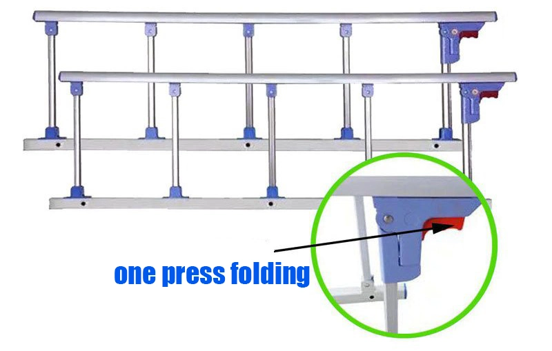 Aluminum Alloy Hospital Bed Side Rails and Hospital Bed Folding Guard Rails