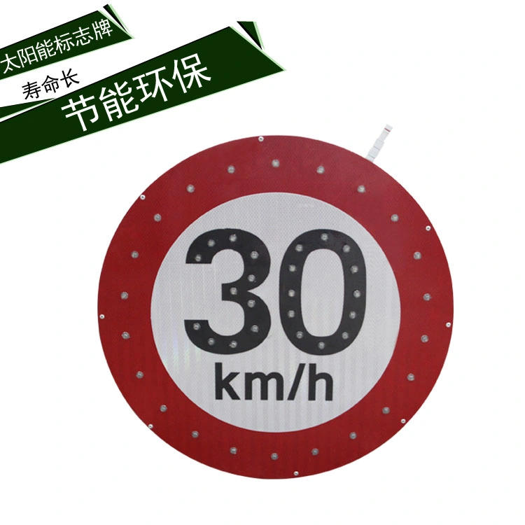 Solar Traffic Road Street Route Indicator Guideboard Speed Pedestrian Light Direction Sign