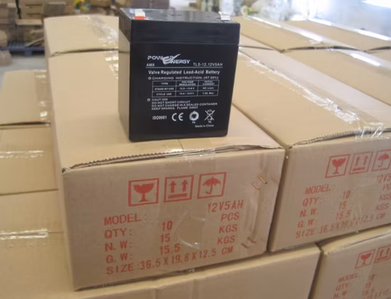 Batteria VRLA da 12 V 5 Ah, Batteria al piombo sigillata, Batteria senza manutenzione, Batteria solare, Batteria di riserva, Sistema di sicurezza, Batteria, Sistema di allarme, Batteria, Batteria UPS